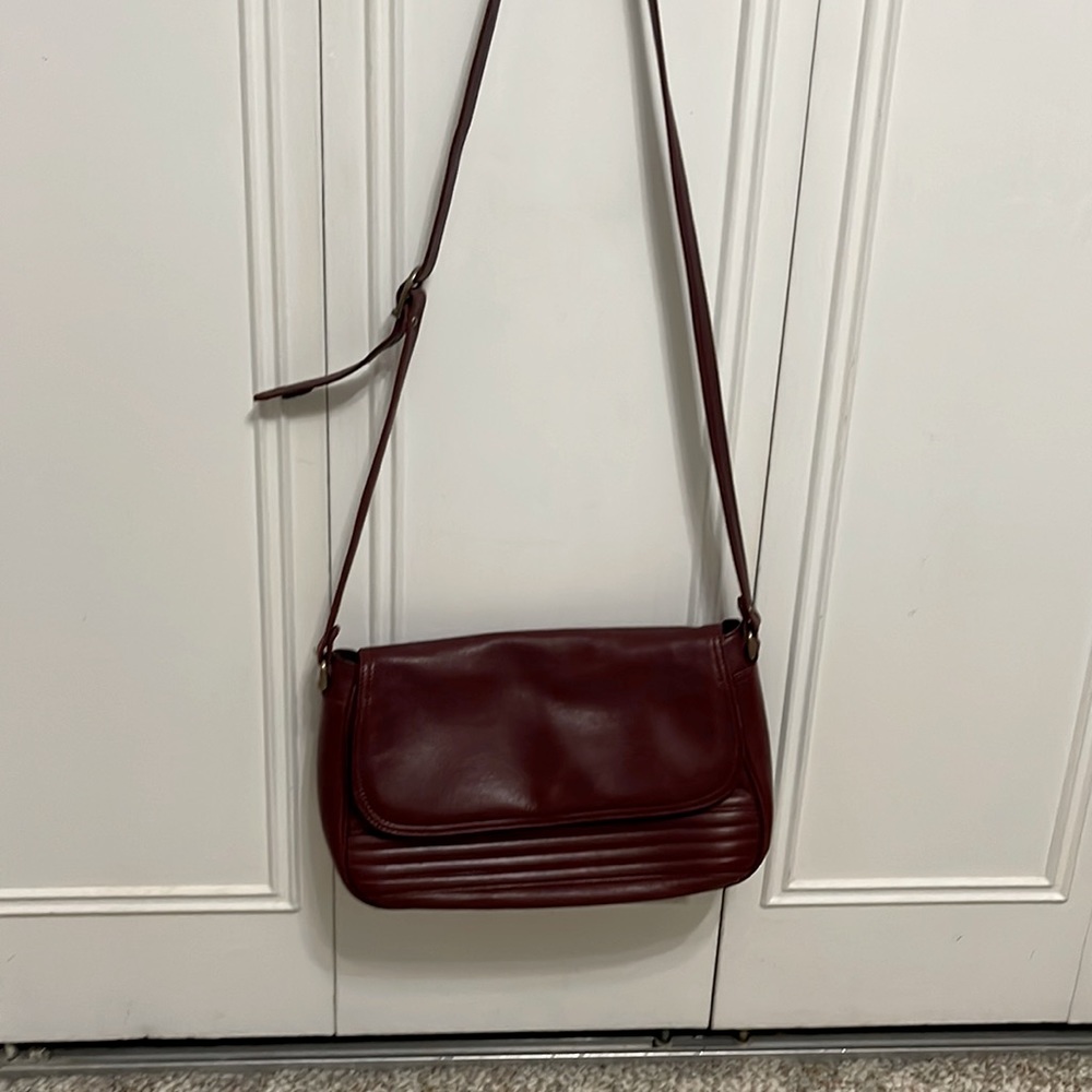 Aigner burgundy crossbody purse
